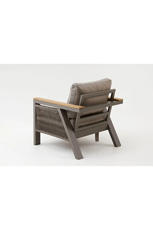 Capella Üçlü Bahçe Balkon Oturma Grubu -cappucino (MASA TABLASI DÜZ KESİM OLARAK GELMEKTEDİR)